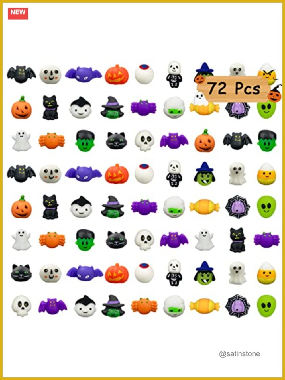 Halloween Mochi Squishy Toys 72 PCS Party Favors Kids Treat Bags